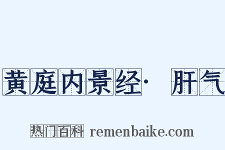 黄庭内景经·肝气是什么意思的图片